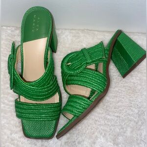 Alex Marie Green Women's Heeled Sandals - Size 9 - EUC